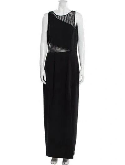 Pre-owned Geoffrey Beene Vintage Long Dress In Black