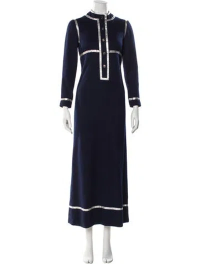 Pre-owned Geoffrey Beene Vintage Long Dress In Blue