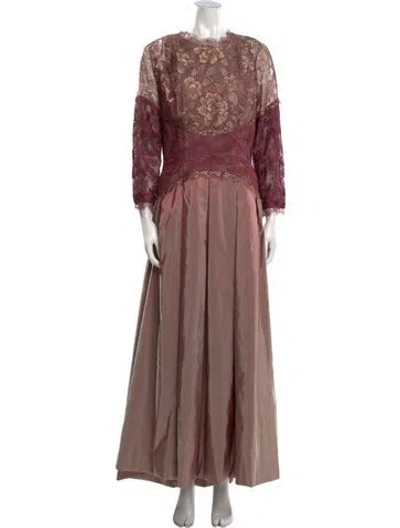 Pre-owned Geoffrey Beene Vintage Long Dress In Multi