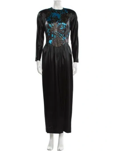 Pre-owned Geoffrey Beene Vintage Long Dress In Multi