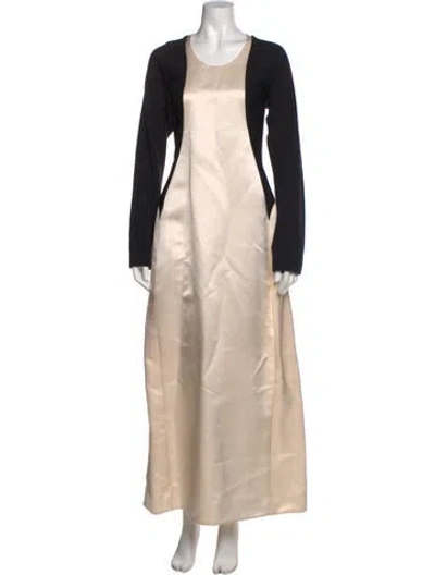 Pre-owned Geoffrey Beene Vintage Long Dress In Neutral