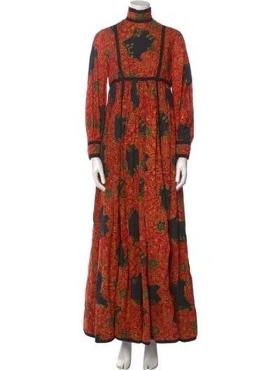 Pre-owned Geoffrey Beene Vintage Long Dress In Red