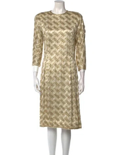 Pre-owned Geoffrey Beene Vintage Midi Length Dress