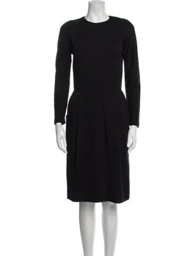 Pre-owned Geoffrey Beene Vintage Midi Length Dress In Black