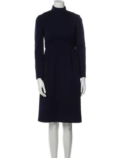 Pre-owned Geoffrey Beene Vintage Midi Length Dress In Blue
