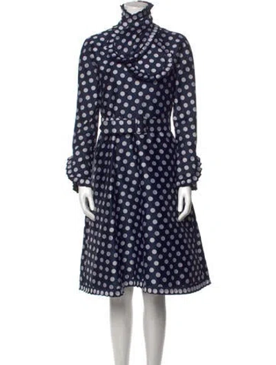Pre-owned Geoffrey Beene Vintage Midi Length Dress In Blue