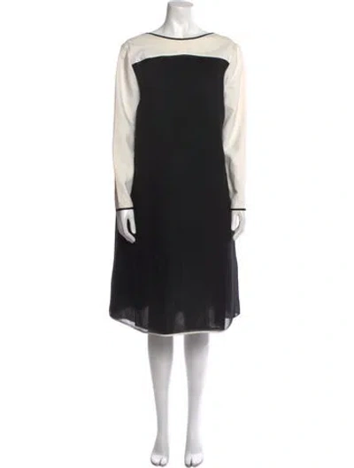 Pre-owned Geoffrey Beene Vintage Midi Length Dress In Neutral