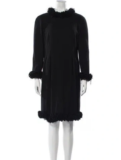 Pre-owned Geoffrey Beene Vintage Mini Dress In Black