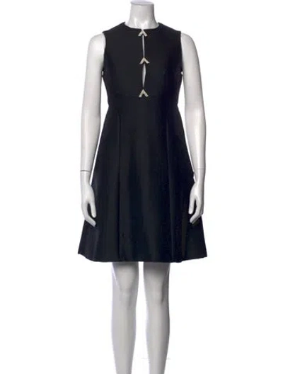 Pre-owned Geoffrey Beene Vintage Mini Dress In Black