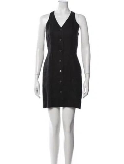 Pre-owned Geoffrey Beene Vintage Mini Dress In Black