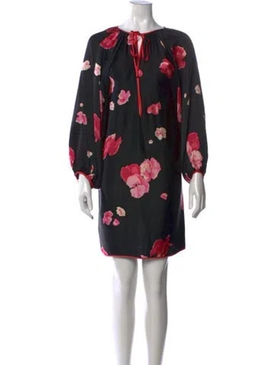 Pre-owned Geoffrey Beene Vintage Mini Dress In Black/pink