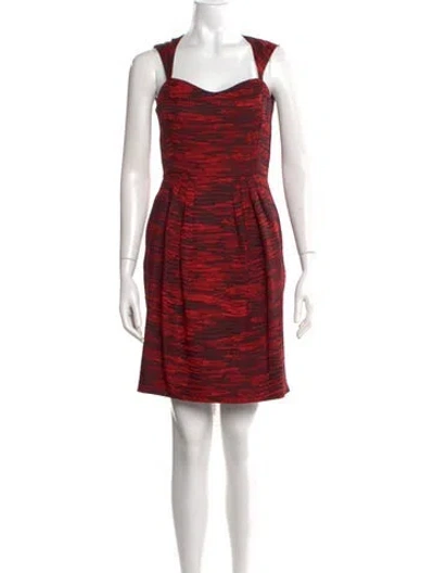 Pre-owned Geoffrey Beene Vintage Mini Dress In Black/red