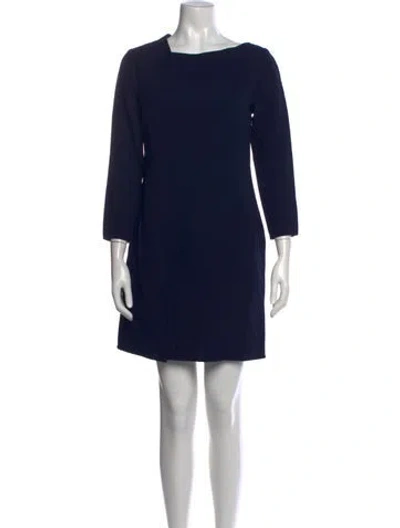 Pre-owned Geoffrey Beene Vintage Mini Dress In Blue