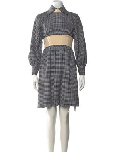 Pre-owned Geoffrey Beene Vintage Mini Dress In Blue