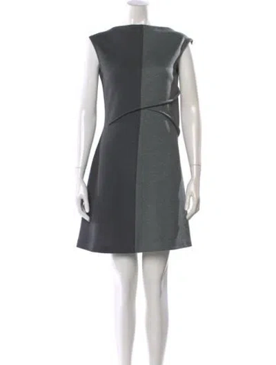 Pre-owned Geoffrey Beene Vintage Mini Dress In Gray