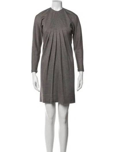 Pre-owned Geoffrey Beene Vintage Mini Dress In Gray