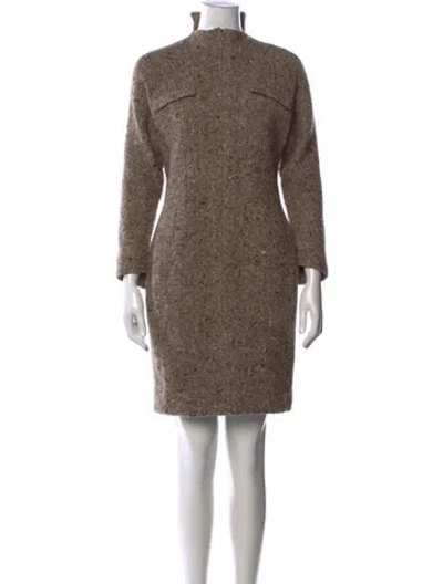 Pre-owned Geoffrey Beene Vintage Mini Dress In Neutrals