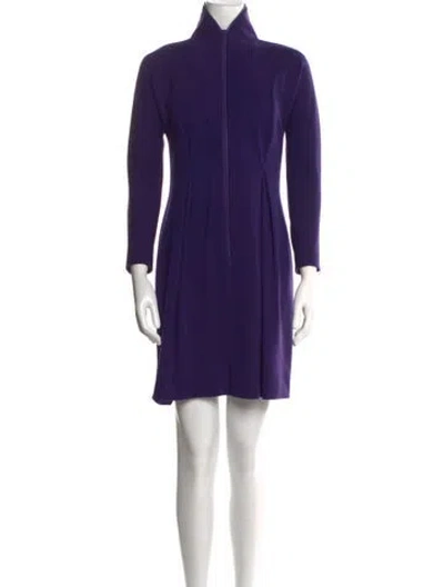 Pre-owned Geoffrey Beene Vintage Mini Dress In Purple