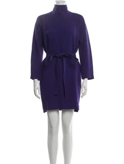 Pre-owned Geoffrey Beene Vintage Mini Dress In Purple