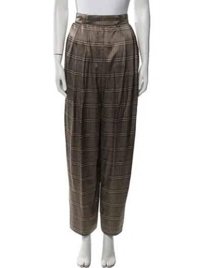 Pre-owned Geoffrey Beene Vintage Straight Leg Pants In Brown