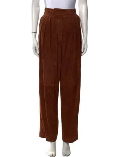 Pre-owned Geoffrey Beene Vintage Straight Leg Pants In Brown