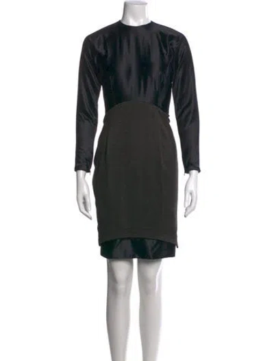 Pre-owned Geoffrey Beene Wool Knee-length Dress In Black