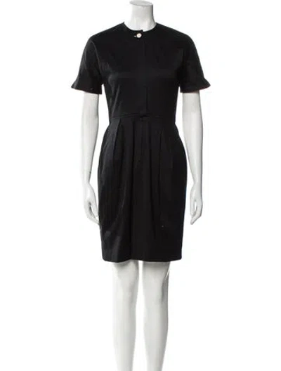 Pre-owned Geoffrey Beene Wool Mini Dress In Black
