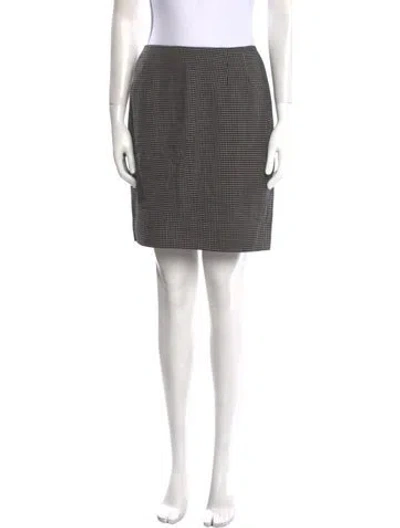 Pre-owned Geoffrey Beene Wool Mini Skirt In Black