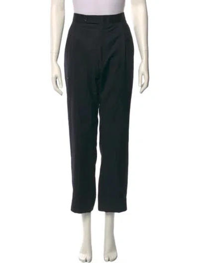 Pre-owned Geoffrey Beene Wool Wide Leg Pants In Black
