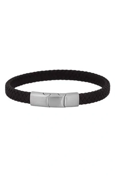 Geoffrey Beene Woven Leather Bracelet