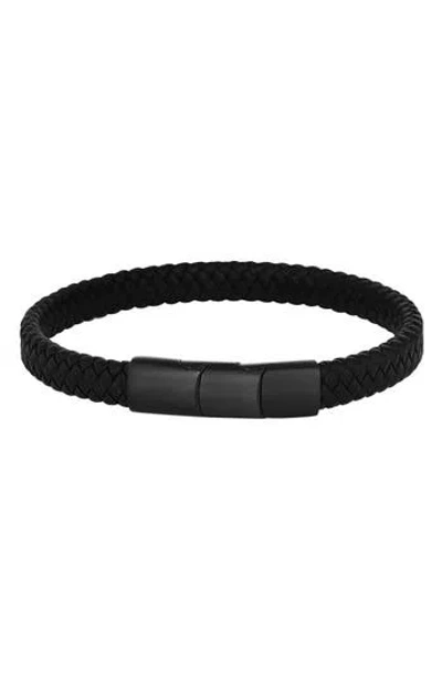 Geoffrey Beene Woven Leather Bracelet