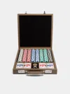 Geoffrey Parker Leather Poker Set  Abask Gift Set In Adult