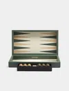 Geoffrey Parker Leather Travel Backgammon Set In Multi