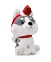 Geoffrey's Toy Box 10" Husky With Christmas Hat Plush Toy, Created For Macy's In No Color
