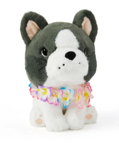 Geoffrey's Toy Box 10" Plush French Bull Dog With Lei, Created For Macy's In Grey