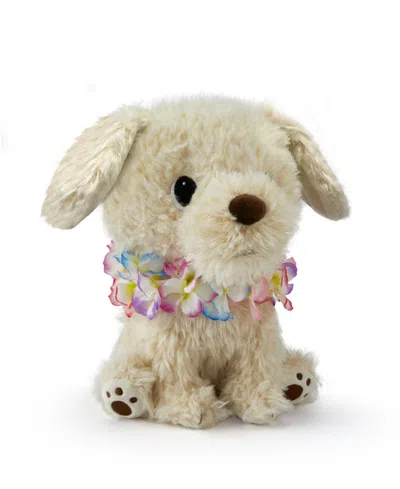 Geoffrey's Toy Box 10" Plush Golden Retriever With Lei, Created For Macy's In Light,pastel Brown