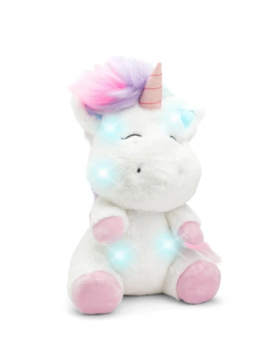 Geoffrey's Toy Box 12" Unicorn Plush With Led Lights And Sound In White