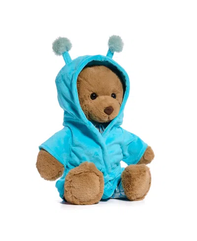 Geoffrey's Toy Box Kids' 9.5" Toy Plush Teddy Bear With Robe, Created For Macys In Pastel Blue