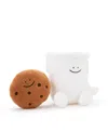 Geoffrey's Toy Box Buddies Milk And Cookies Plush Toy Set In White