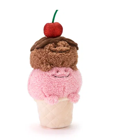 Geoffrey's Toy Box Babies' Dessert Ice Cream Cone Plush Toy In Pink,brown