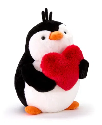 Geoffrey's Toy Box Babies' Heart Penguin Plush Toy In Black,white