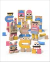 Geoffrey's Toy Box Make A Monster 100-piece Solid Wood Block Set In No Color