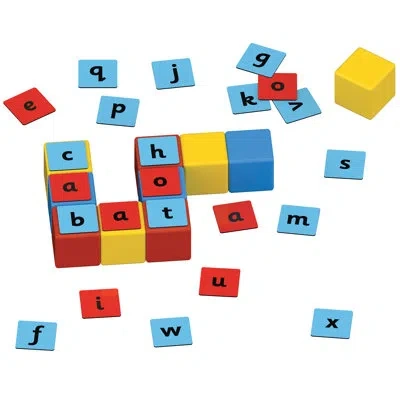 Geomag Magicube Word Building Set, Recycled, 55 Pieces