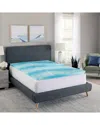 Geopedic 2in Cooling Gel Swirl Memory Foam Topper In White