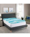 Geopedic 3in Cooling Gel Swirl Memory Foam Topper In Blue