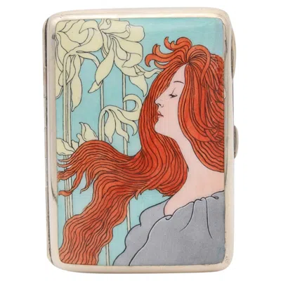 Pre-owned Georg Adam Scheid George Adam Scheid 1900 Art Nouveau Joseph Maria Auchentaller Enameled Box In Gold