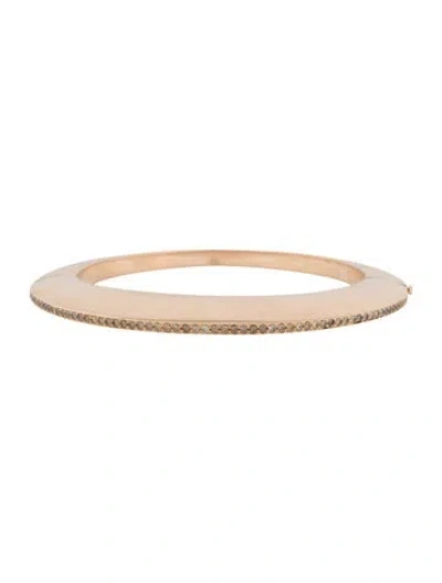 Pre-owned Georg Jensen 18k Diamond Dune Bangle Bracelet, 6.5" In Multi