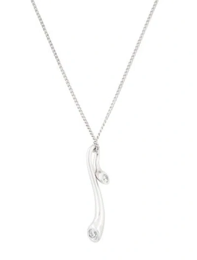 Pre-owned Georg Jensen 18k Diamond Magic Pendant Necklace, 18" In Multi