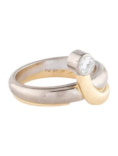 Pre-owned Georg Jensen 18k Diamond Ring In Multi