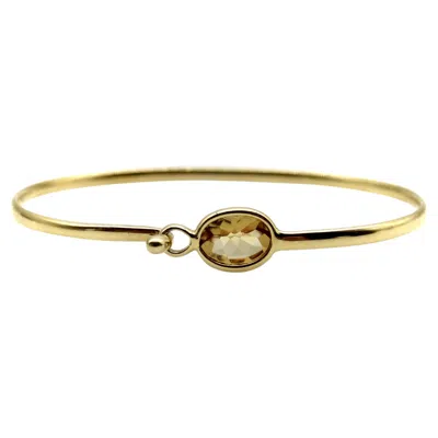 Pre-owned Georg Jensen 18k Gold Savannah Citrine Bracelet In Multi